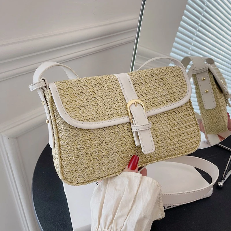 Summer Straw Shoulder Bag