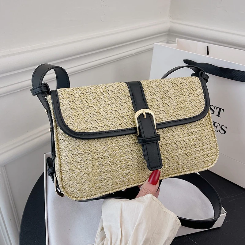 Summer Straw Shoulder Bag