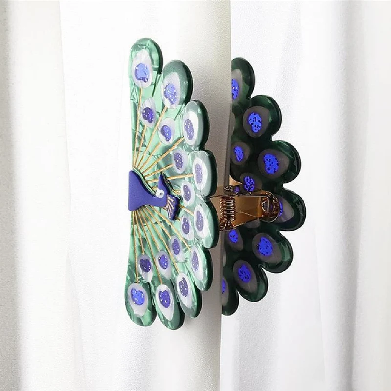 Peacock Hair Clip