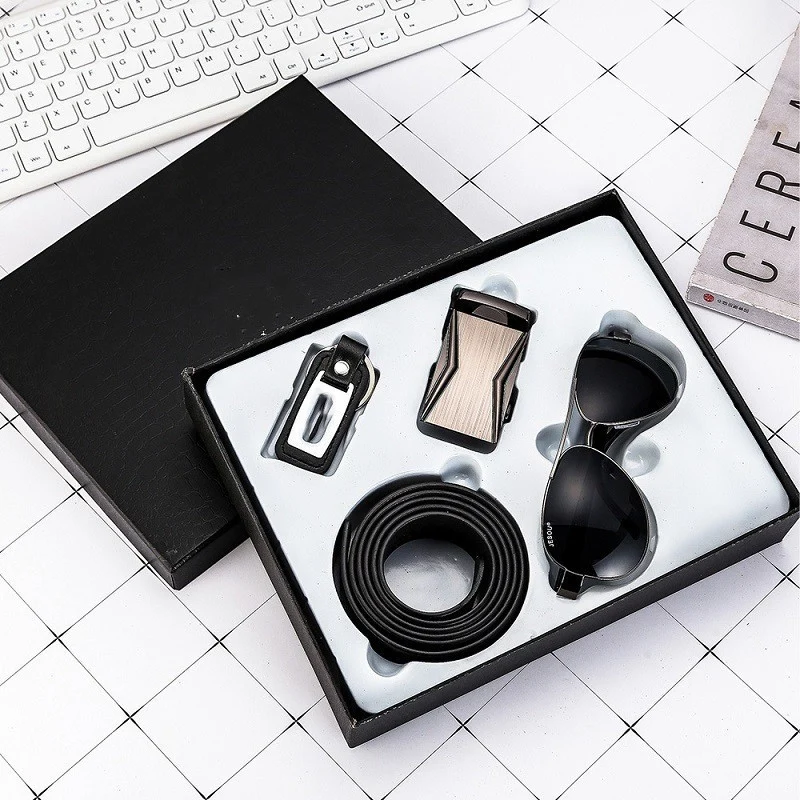 Business Belt Wallet Wrist Watch Pen Gift Box Sets (Mens)