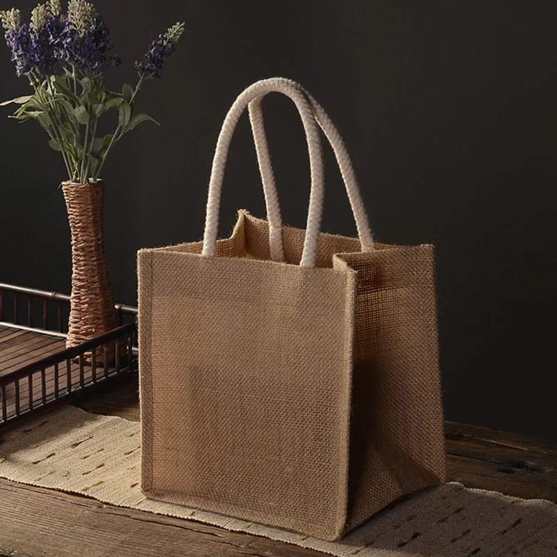 Burlap Jute Gift Bag Tote Bag