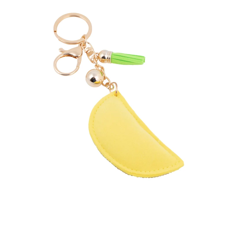 Bling Crystal Lemon Tassel Keychain