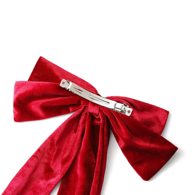 Velvet Ribbon Hair Clips