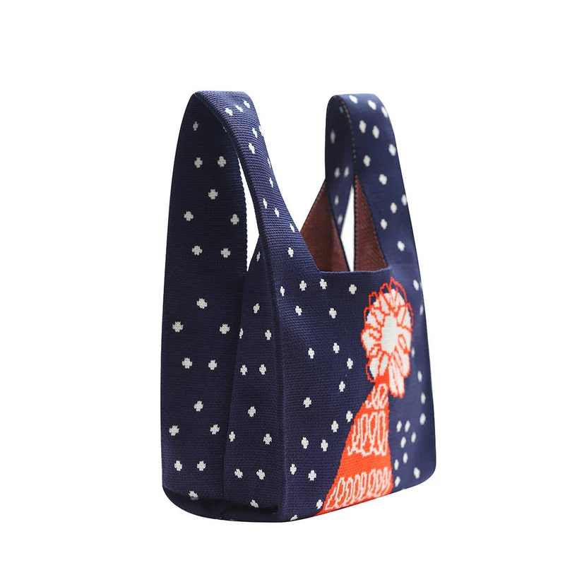 Winter Hat Knit Mini Tote Bag