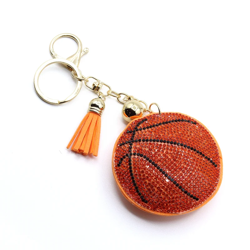 Bling Crystal Basketball Sport Keychain