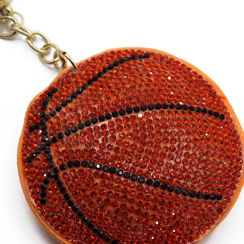 Bling Crystal Basketball Sport Keychain
