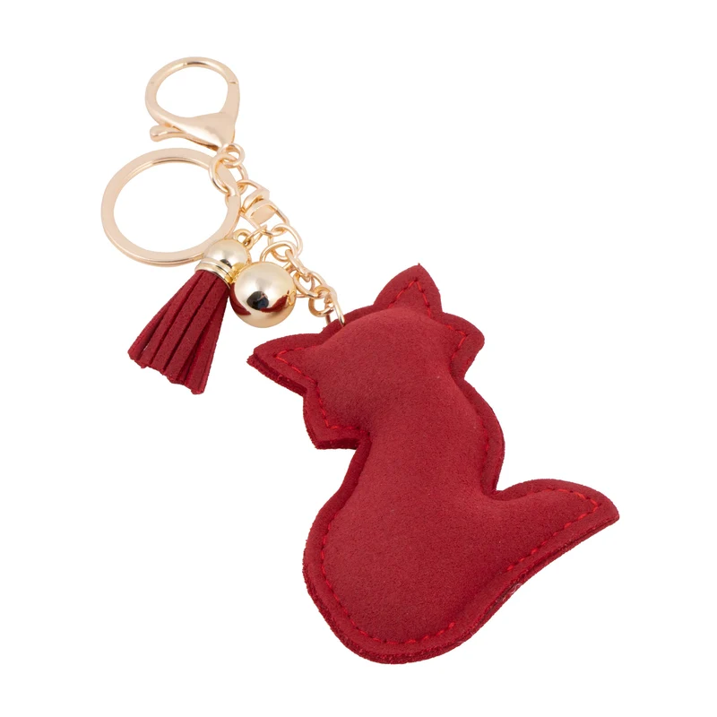 Bling Crystal Fox Tassel Keychain
