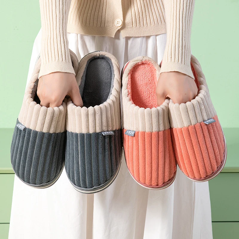 Unisex Corduroy Bedroom Slippers