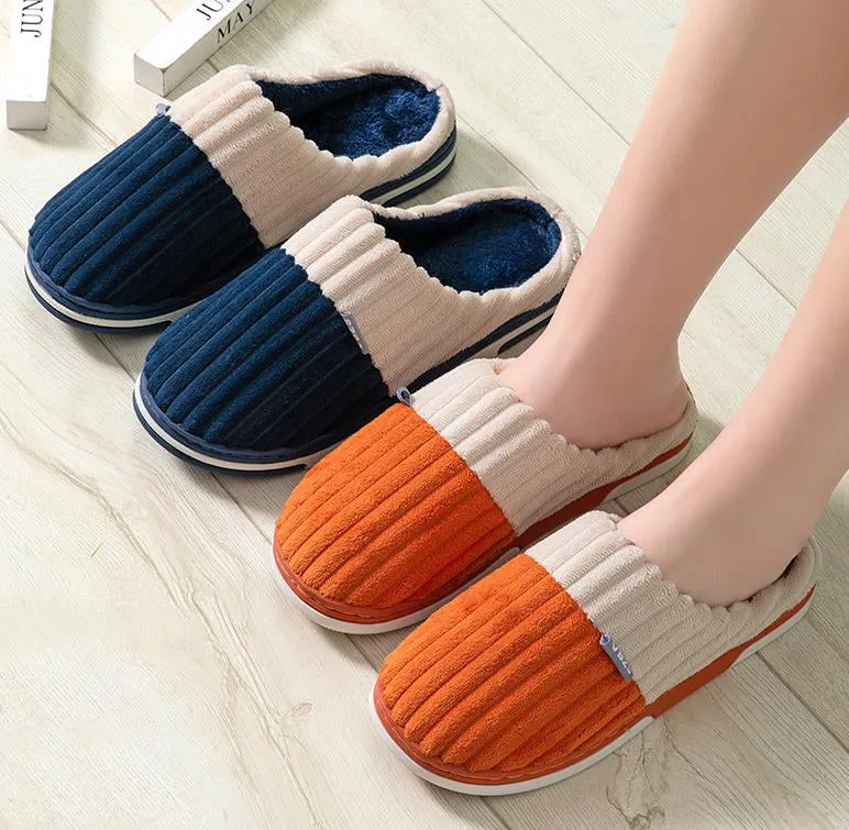 Unisex Corduroy Bedroom Slippers