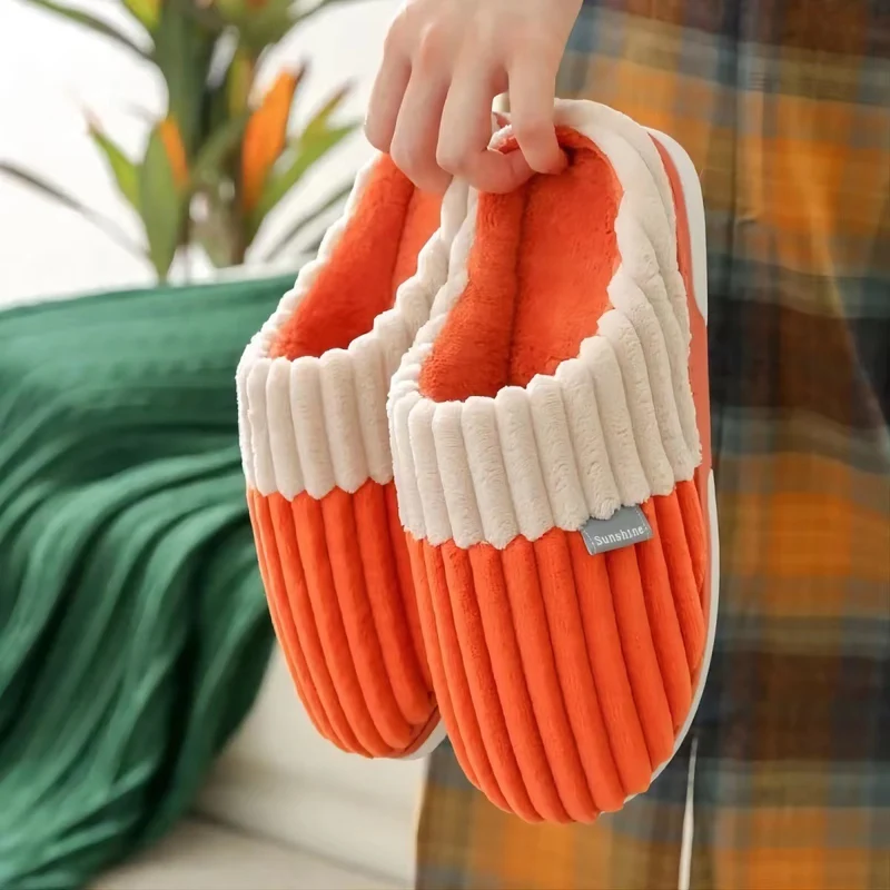 Unisex Corduroy Bedroom Slippers