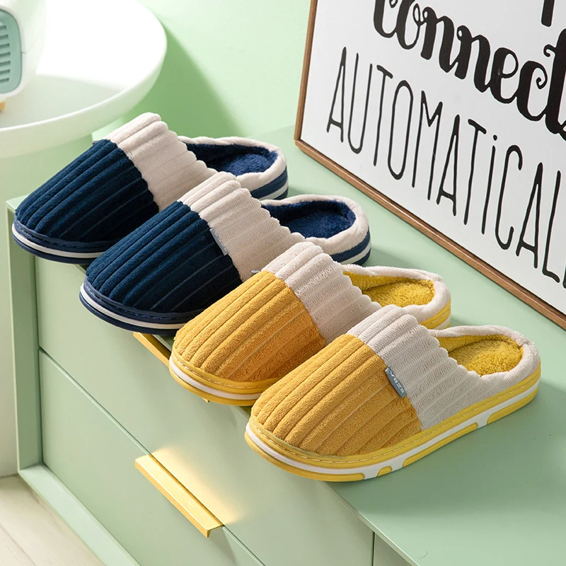 Unisex Corduroy Bedroom Slippers