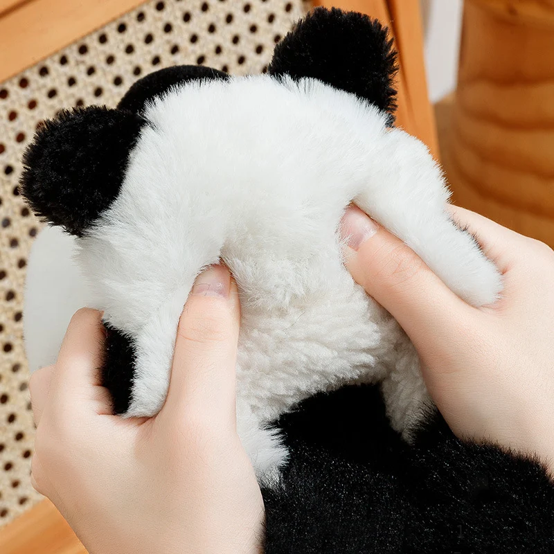 Plush Panda Tail Slippers