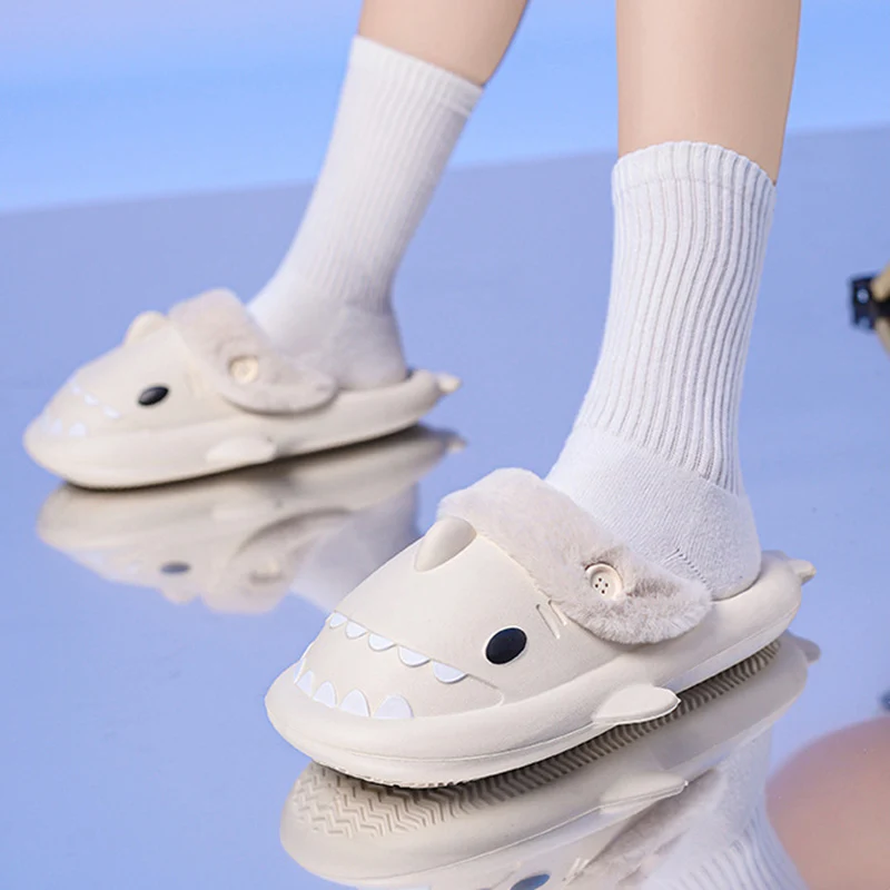 Winter Shark House Slippers