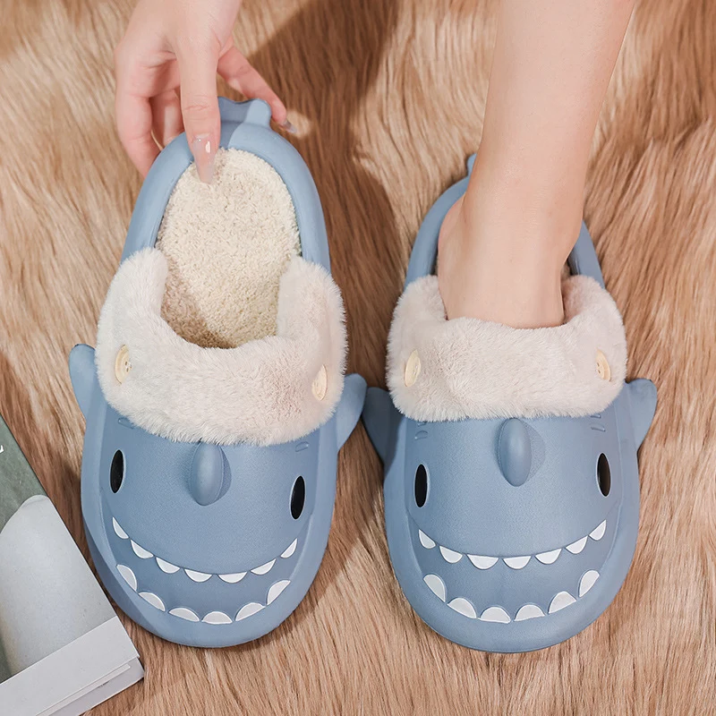 Winter Shark House Slippers