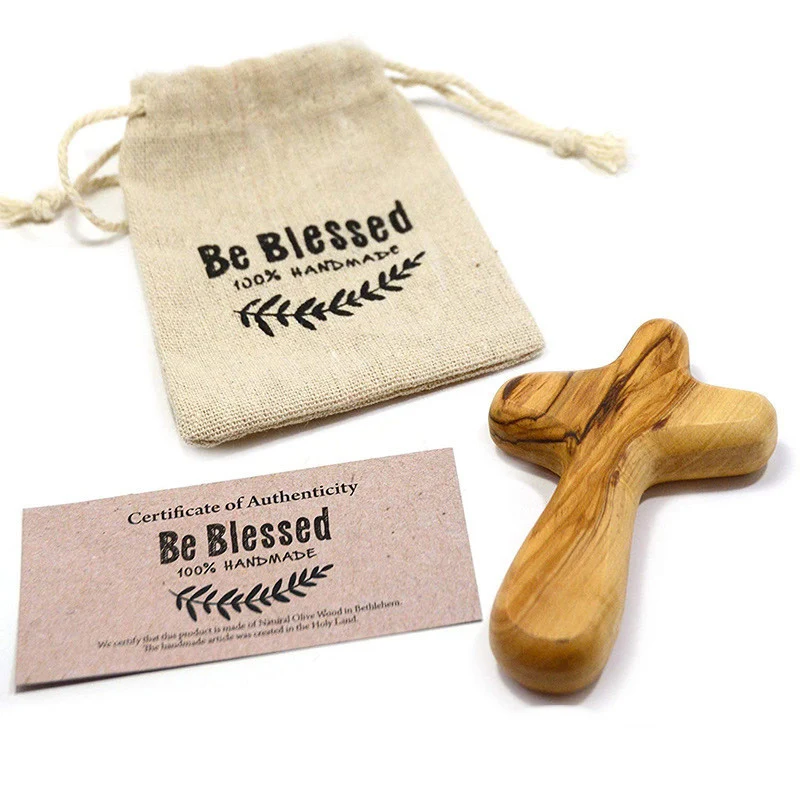 Olive Wood Pocket Cross Gift
