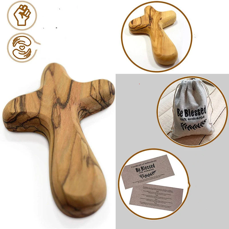 Olive Wood Pocket Cross Gift