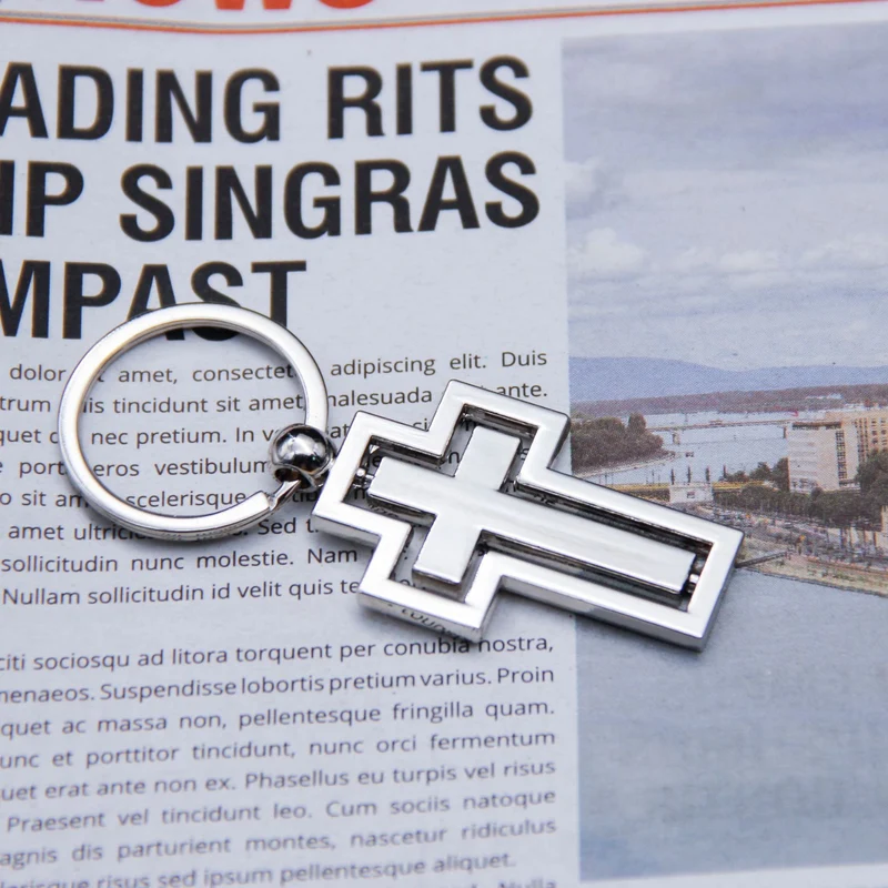 Cross Metal Keychain
