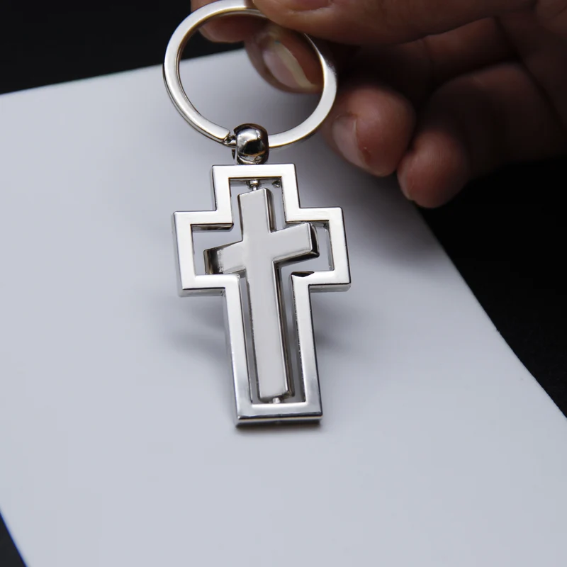 Cross Metal Keychain