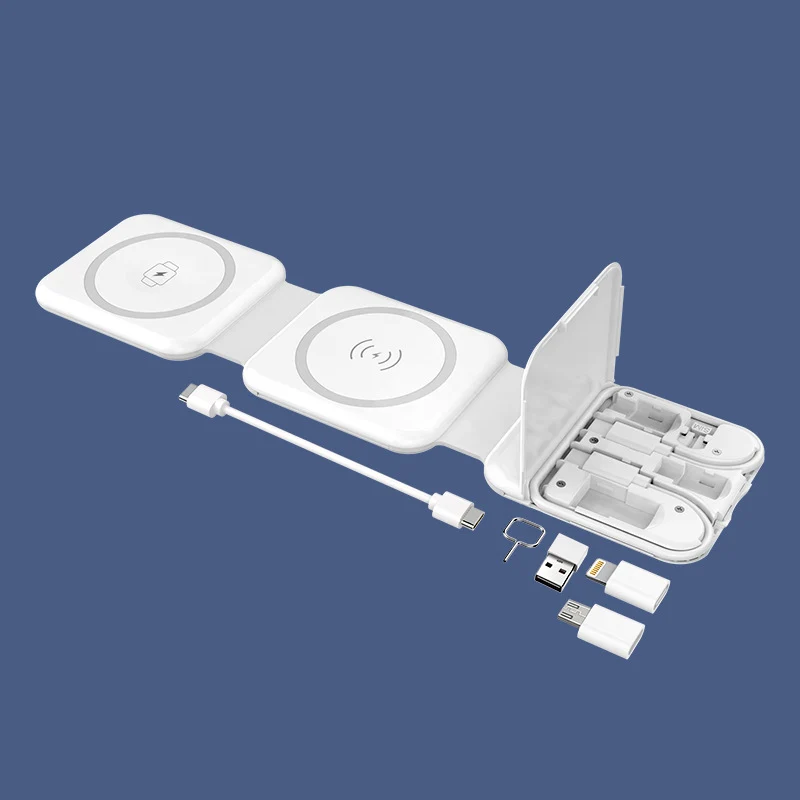 Multifunctional Three-in-one Folding Magnetic Phone Holder Charger
