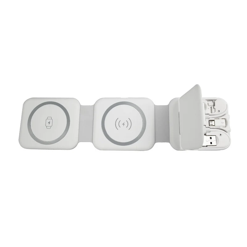 Multifunctional Three-in-one Folding Magnetic Phone Holder Charger