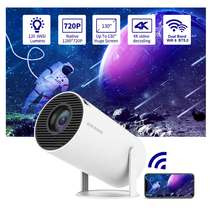 Portable 180 Degrees Projector