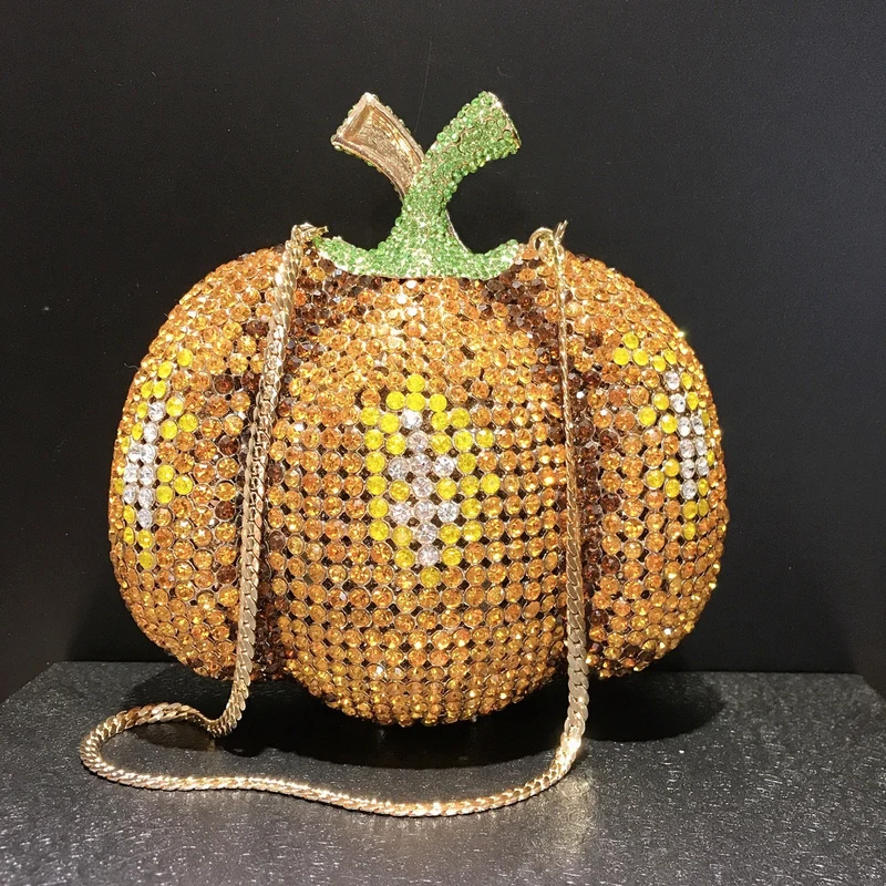 Women's New Pumpkin Diamond Handbag