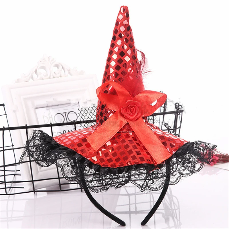 Sequin Witch Hat Headband