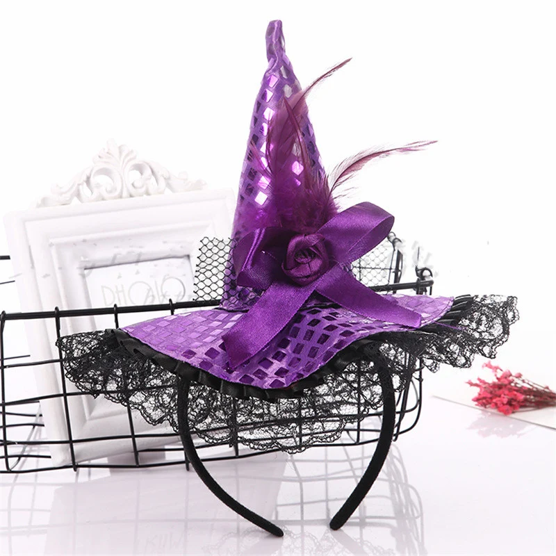 Sequin Witch Hat Headband