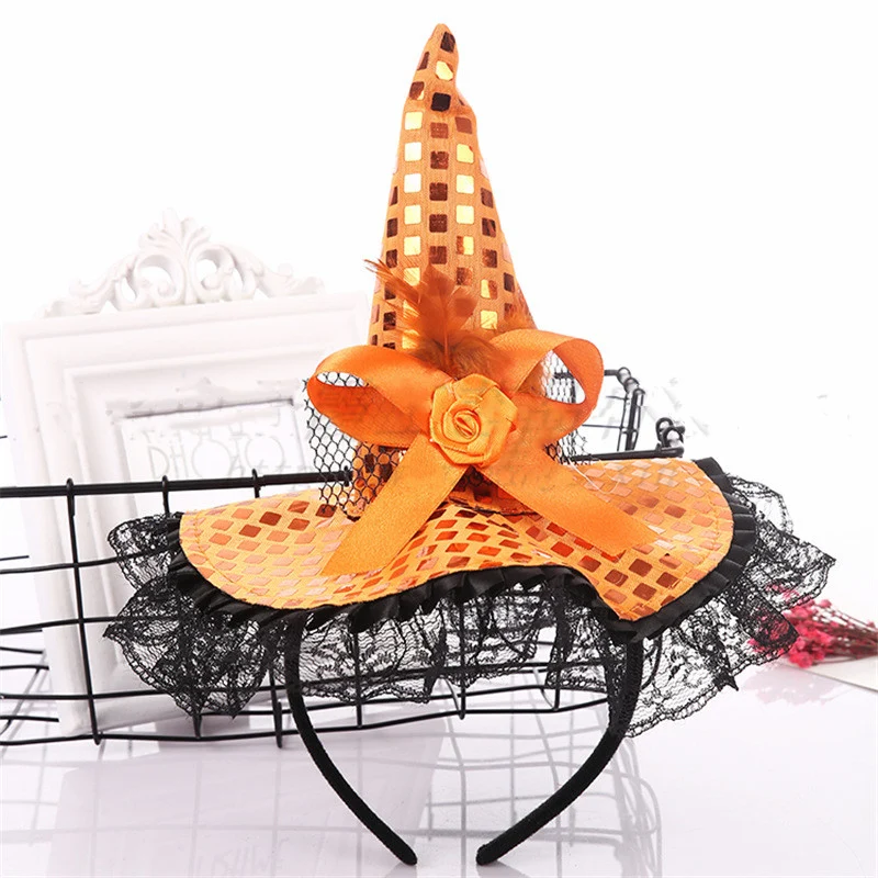 Sequin Witch Hat Headband