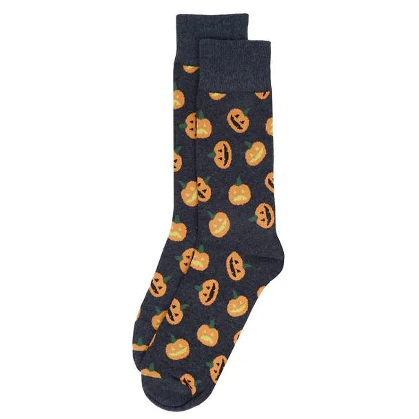 Halloween Pumpkin Novelty Socks (Mens)