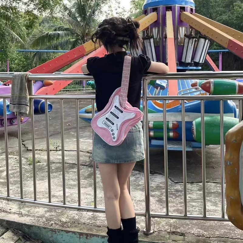 Fashion Casual Guitar Shape Crossbody Tote Bag