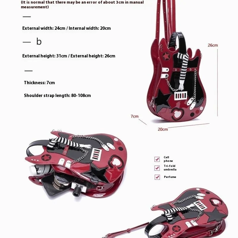 3-in-1 Style Guitar Backpack Crossbody Shoulder Bag