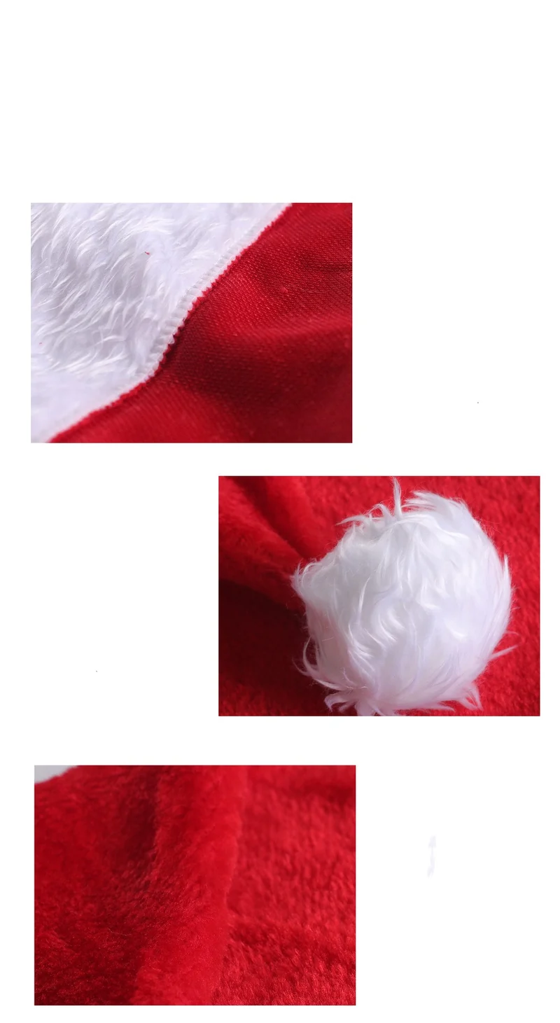 Christmas Hat LED Light Plush Luminous Santa Hat