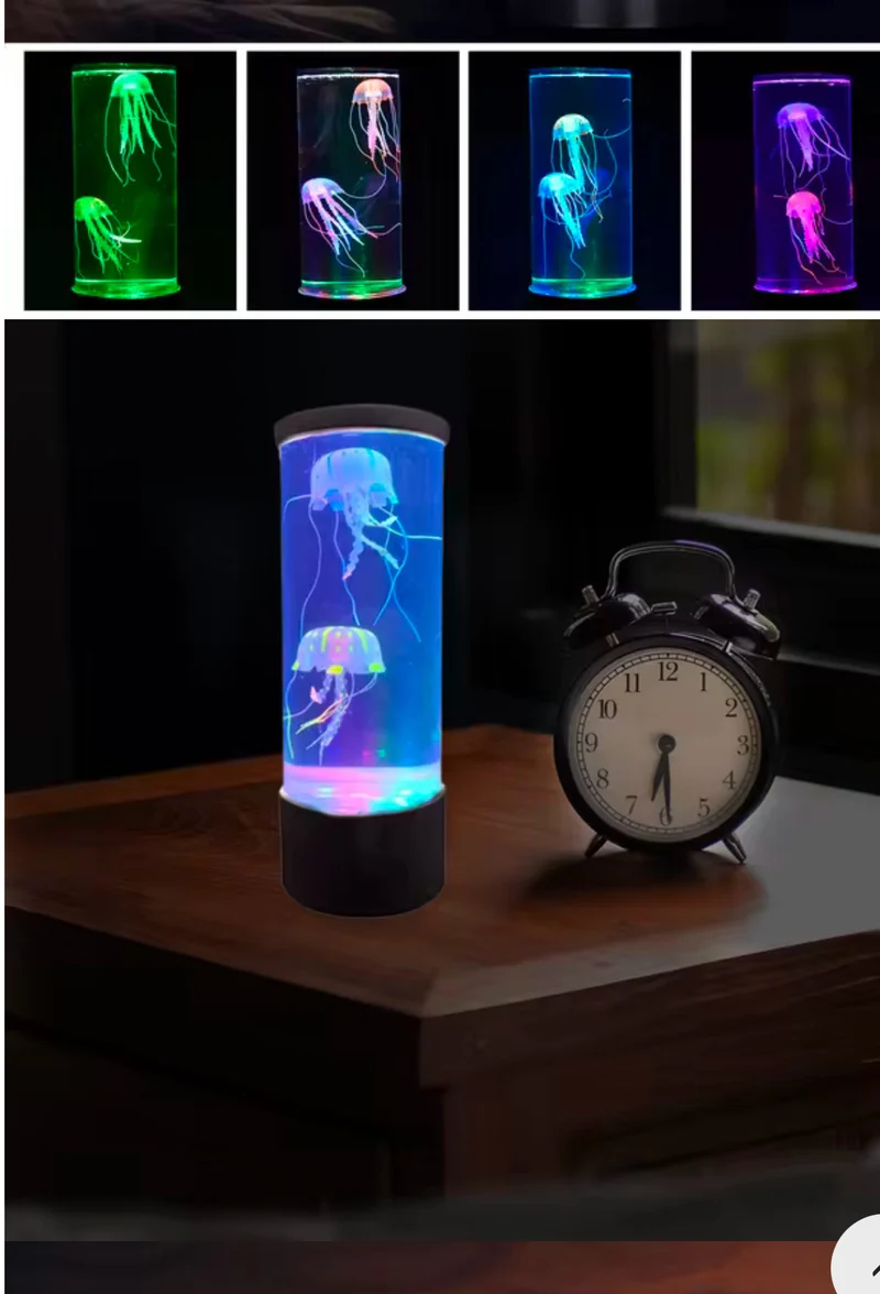 Color Changing Jellyfish Lamp Usb/Battery Powered Table Night Light Children'S Gift Home Bedroom Decor Boys Girls Birthday Gifts