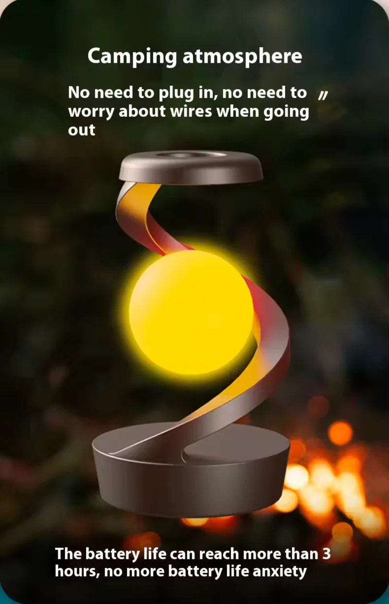 Rotating Moon Desk Lamp With Phone Wireless Charging Sensor Control Table Lamp