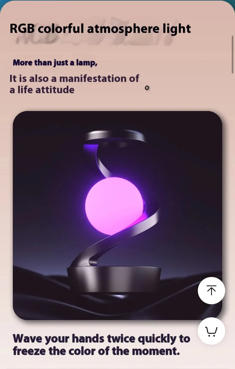 Rotating Moon Desk Lamp With Phone Wireless Charging Sensor Control Table Lamp