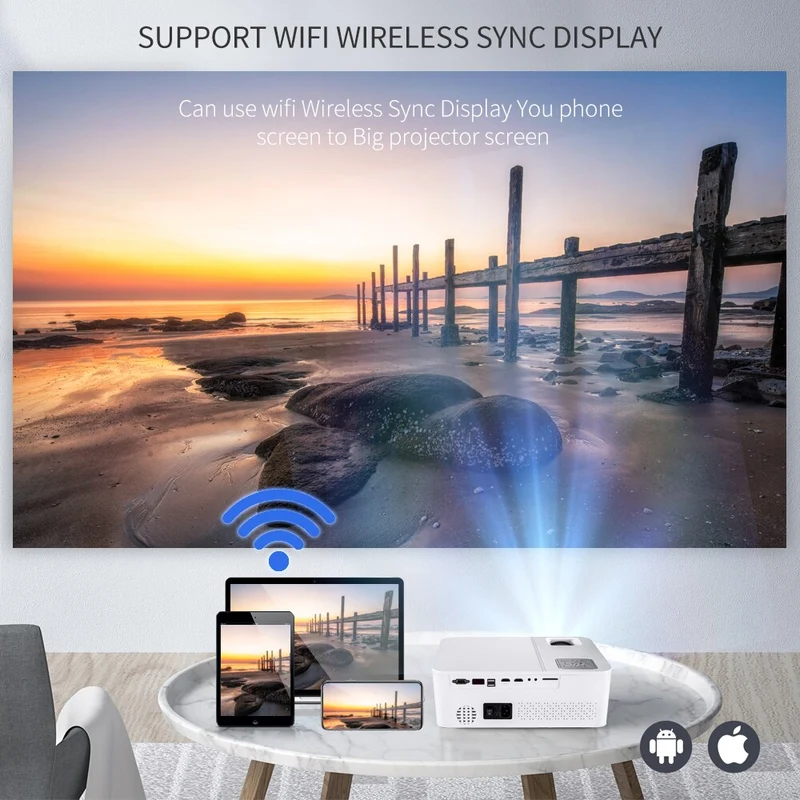 4K Home Projector | 10,000 Lumens | 60 - 450 Inch Clear Projection