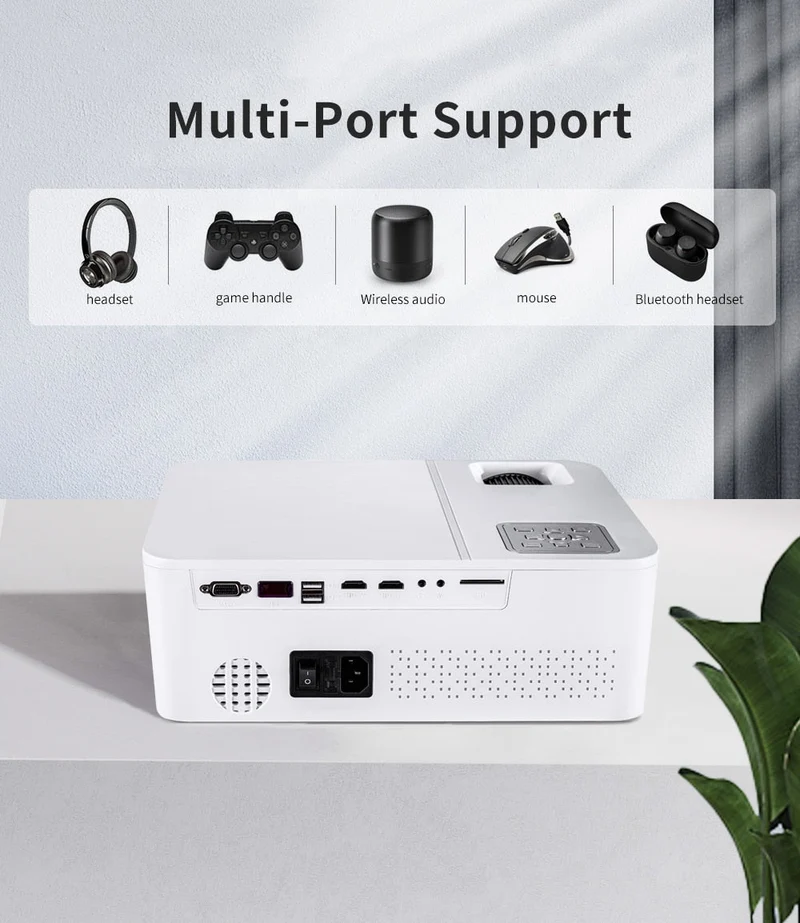 4K Home Projector | 10,000 Lumens | 60 - 450 Inch Clear Projection
