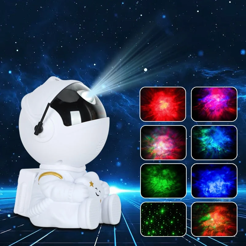 Astronaut Galaxy Star Projector | LED Light Nebula Lamp