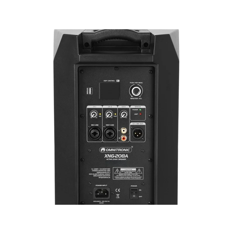 OMNITRONIC XNG-208A 2-way Speaker, attivo, DSP