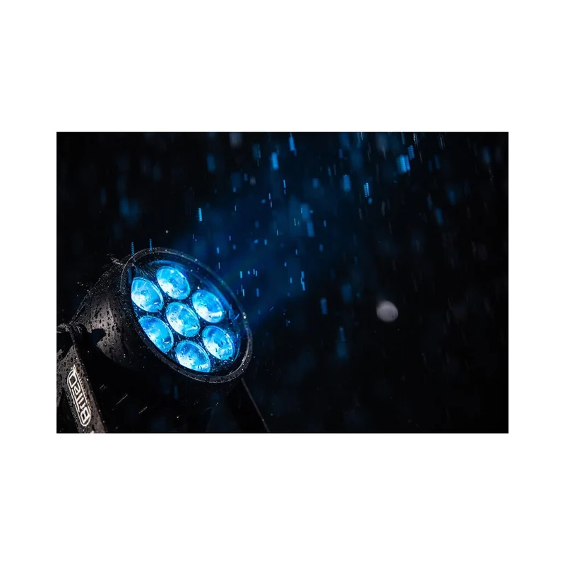 Briteq IP65 round 7 x 10 W RGBL ACCU projector + WDMX, battery operated