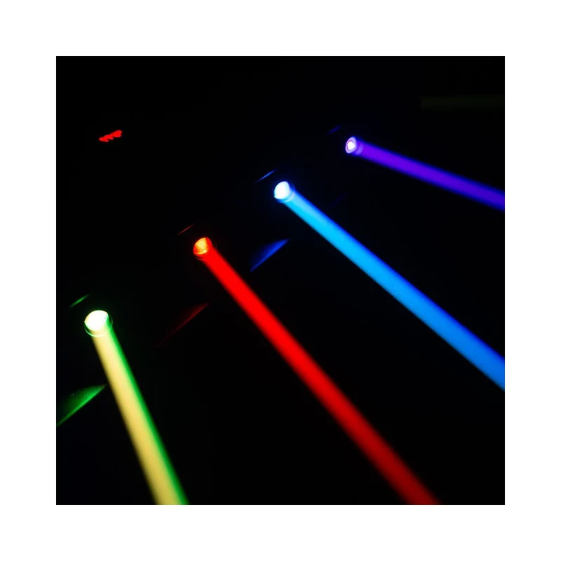 Evolite 6 × 1000 mW RGB laser bar, motorised scanning, TTL, DMX, stand-alone or music modes