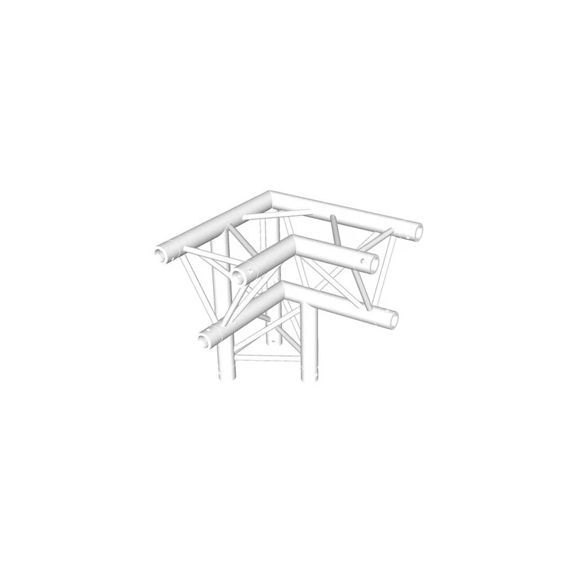 Contestage Angle aluminum horizontal / vertical triangular truss, 290 mm, lenght 50 x 50 cm, 3 directions low right-hand 90°, w