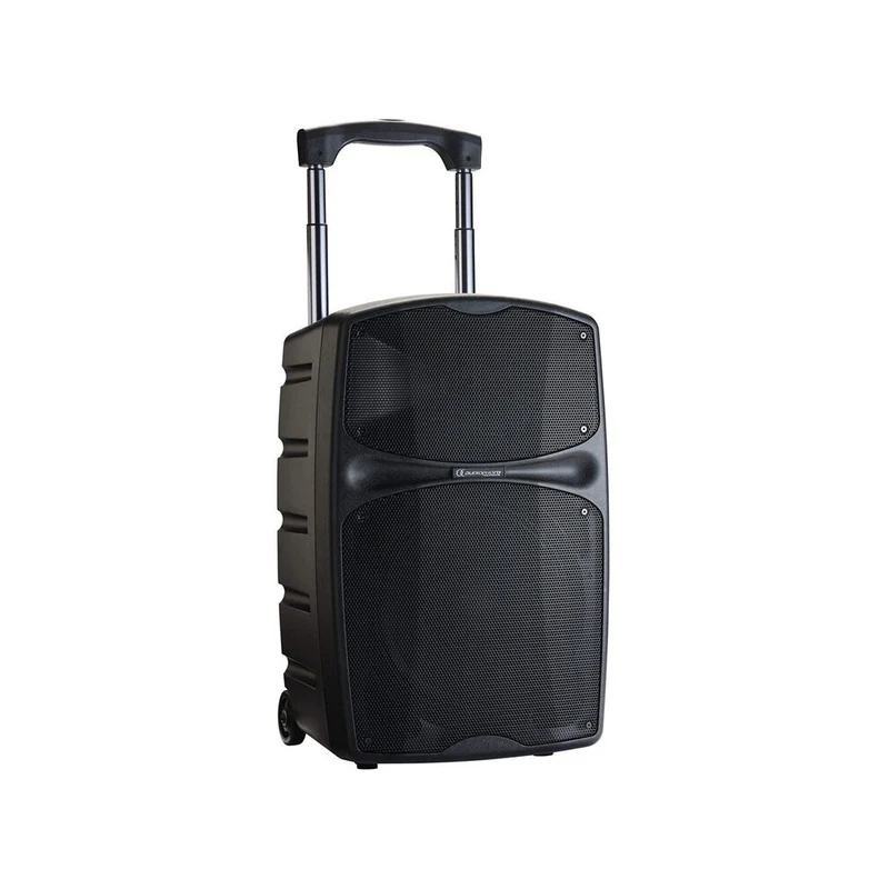 Audiophony 250 W RMS active battery-powered portable loudspeaker, 12" LF + 1.35" HF, USB / SD / BT5.0, talkover, effects