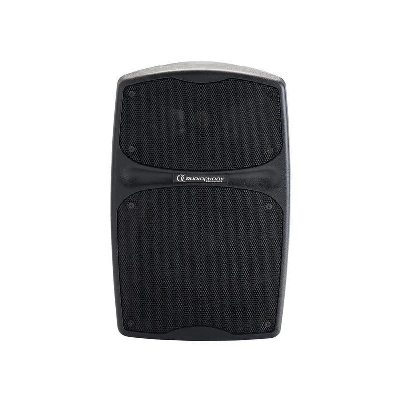 Audiophony 80 W RMS active battery-powered portable loudspeaker, 6" LF + 1" HF, USB / SD / BT5.0, talkover, effects