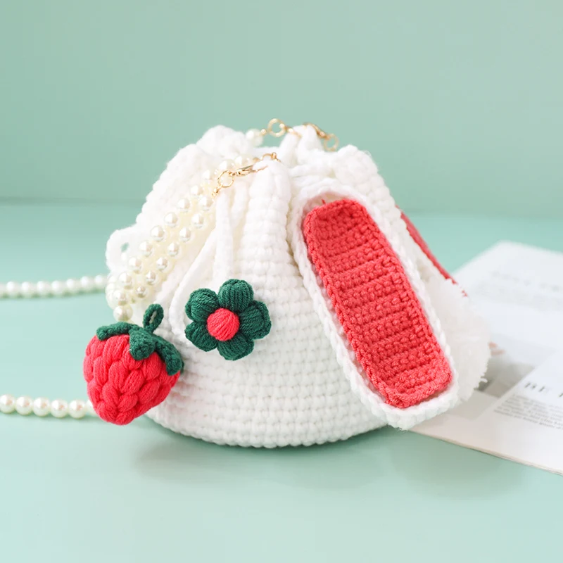 Strawberry Rabbit Hand-woven Bag