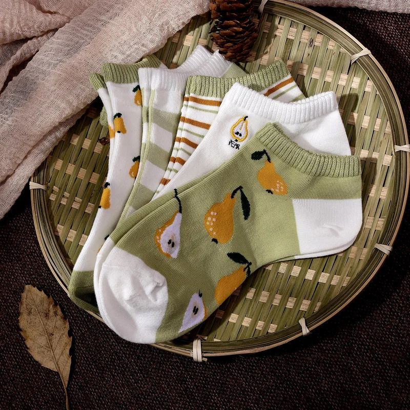 Embroidered Cartoon Boat Socks (10 Pairs)