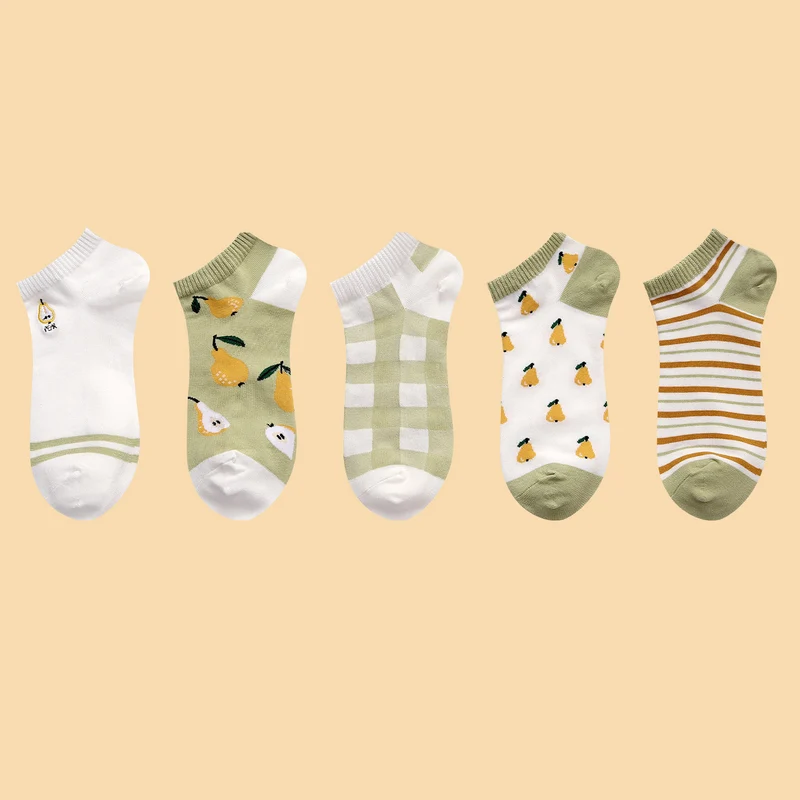 Embroidered Cartoon Boat Socks (10 Pairs)