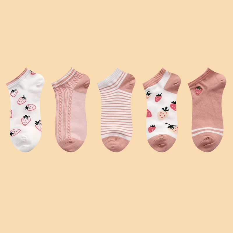 Embroidered Cartoon Boat Socks (10 Pairs)