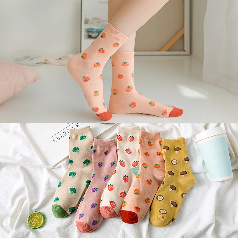 Cute Fruit & Veggies Socks